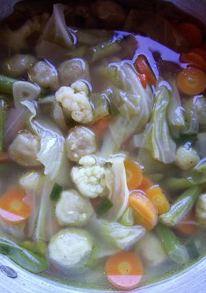 Foto resep Sayur sop baso