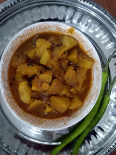 A picture of Gujarati Batata Nu Shake.