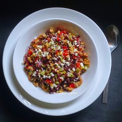 A picture of Italian Salad with Black Rice.