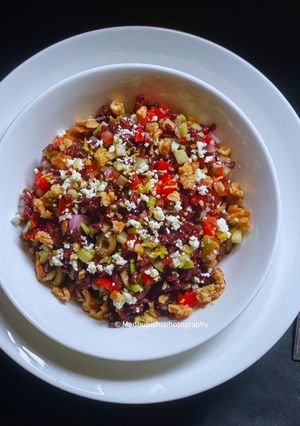 A picture of Italian Salad with Black Rice.