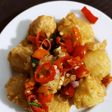 Tahu krispi sambal matah