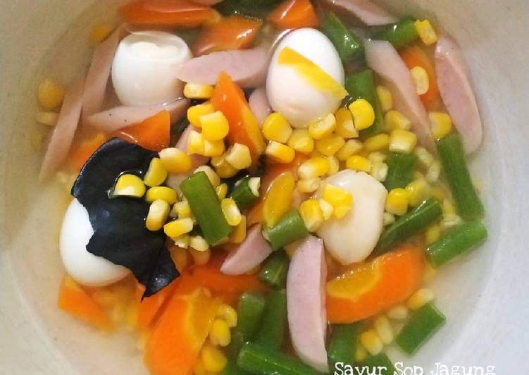 Resep Sayur Soup Jagung untuk anak 2 tahun yang Enak Banget