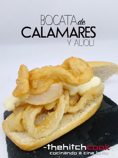 Una foto de Bocata de calamares y alioli