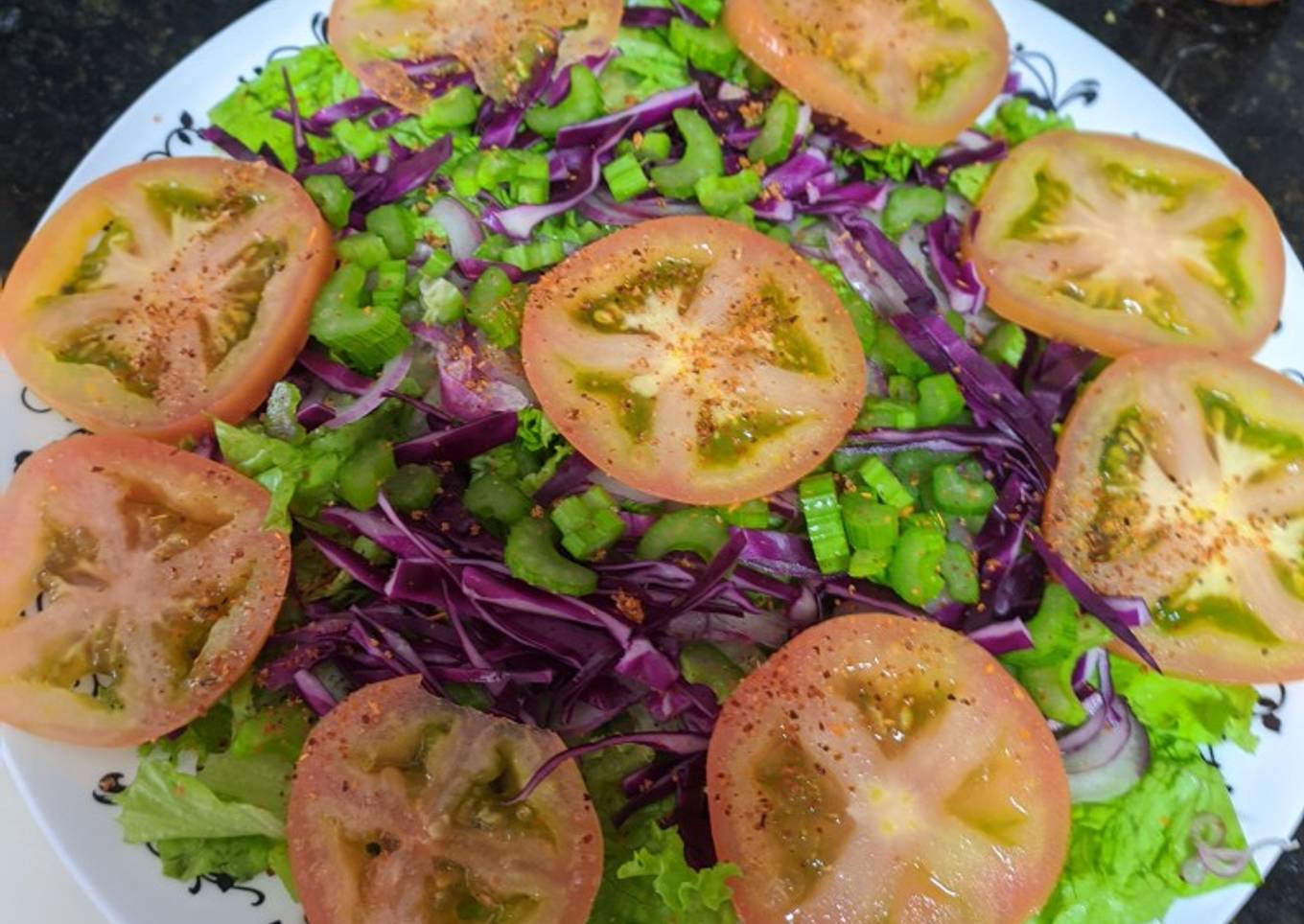 Ensalada con lechuga crespa
