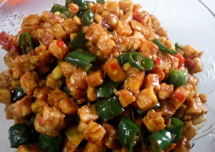 Tempe kecap sambal ijo