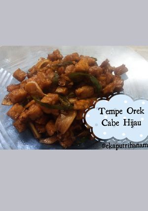 Foto resep Tempe Orek Cabe Hijau