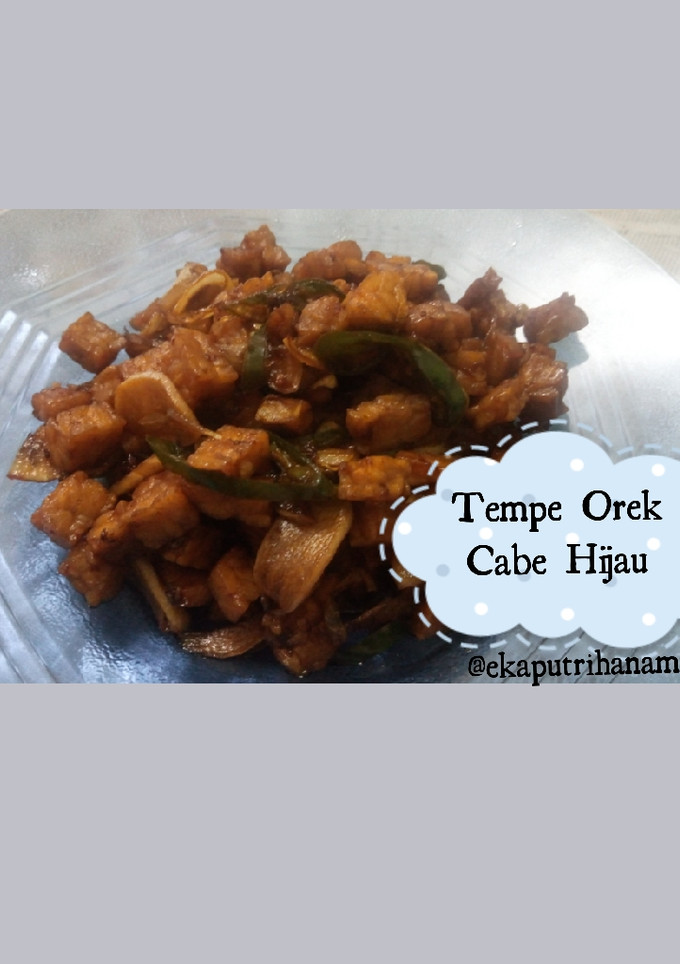Foto resep Tempe Orek Cabe Hijau