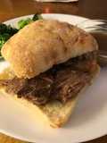 Ridiculously easy Roast beef au jus sandwiches