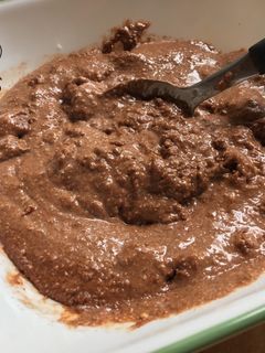 Una foto de Mousse de chocolate y avena fit