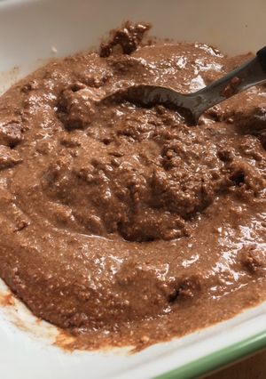 Una foto de Mousse de chocolate y avena fit