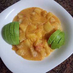 A picture of Creamy cassava #weekly jokini challenge#4week challange#author.