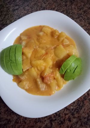 A picture of Creamy cassava #weekly jokini challenge#4week challange#author.