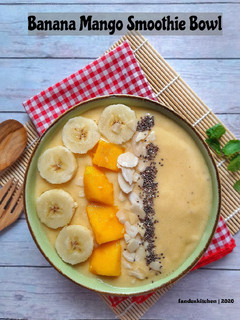 Foto resep Banana Mango Smoothie Bowl