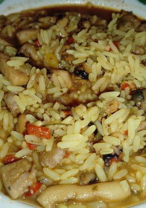 Una foto de Cazuela de mix de mariscos