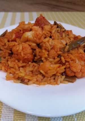Foto principal de Arroz con costillas adobadas y coliflor