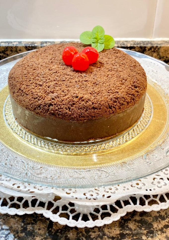 Una foto de Tarta con nata agria, sin horno, sin gluten