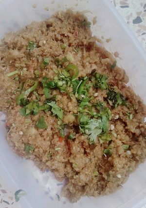 A picture of Kali mirch qeema.