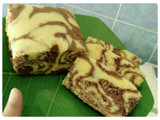 Bolu Zebra kukus 2 Telur (Takaran gelas & sendok)