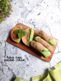 Foto resep Pukis tape pandan coklat