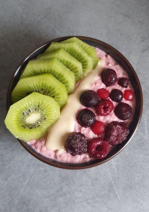Une photo de Porridge Framboise Amande
