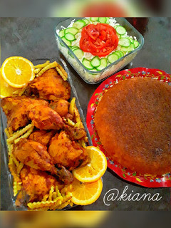 عکسی از دستور ❤ته چین با مرغ بریانی😍