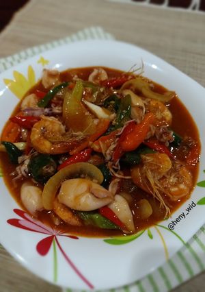 Foto resep Cumi & Udang Mentega Saus Tiram