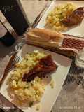 Vacío al horno con ensalada de papa, huevo y mayonesa