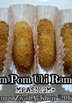 Foto resep Pom Pom Ubi Rambat (MPASI 13m+)