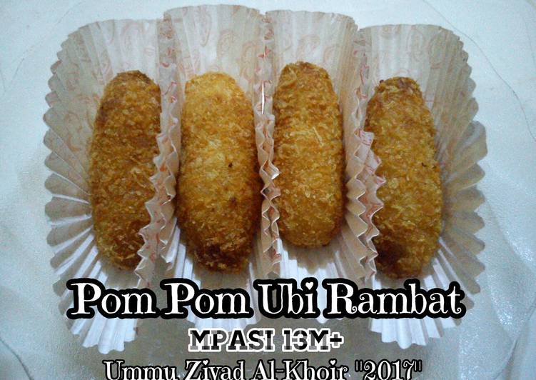 Resep: Pom Pom Ubi Rambat (MPASI 13m+) yang Lezat