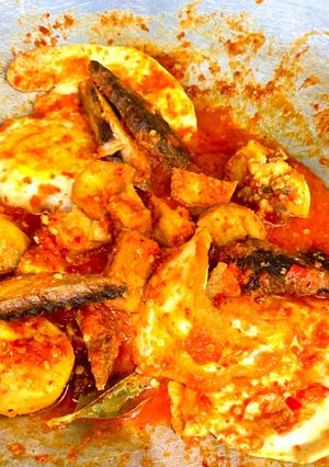 Foto resep Balado telur tahu dan ikan tongkol