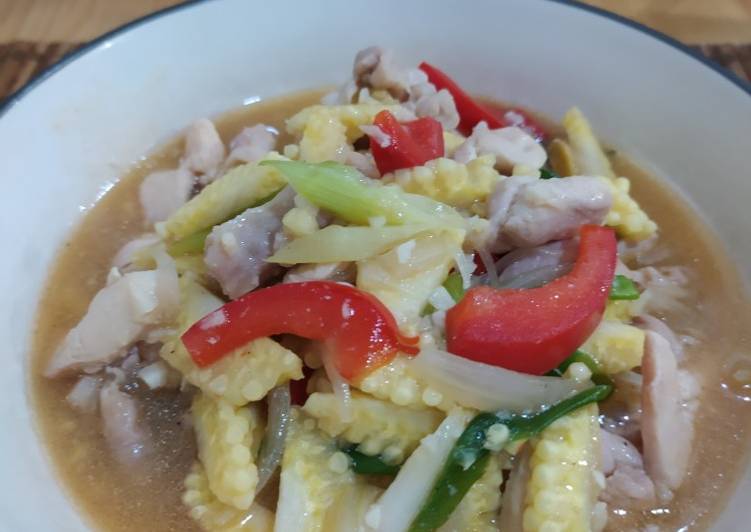 Cah Ayam Jagung Muda