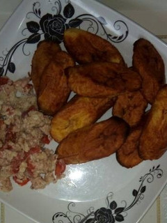 A picture of Plantain & egg souce.