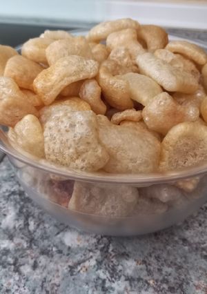 Una foto de Cortezas de cerdo fritas en freidora de aire (Cosori)