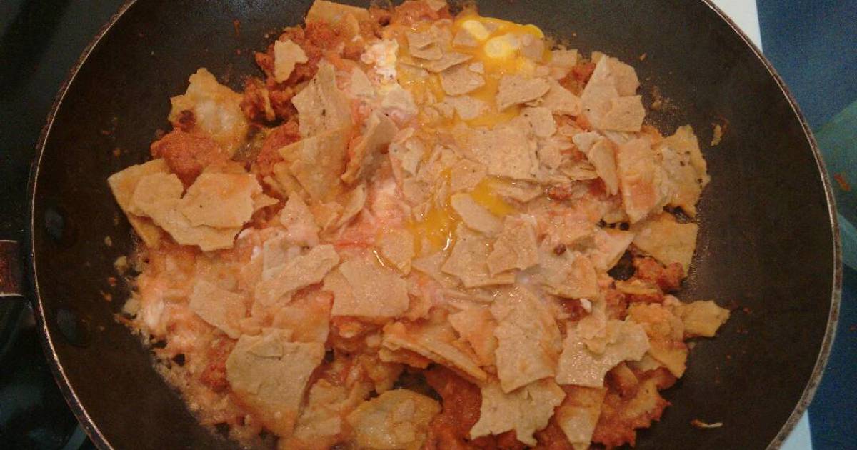 Chilaquiles Rojos Con Chorizo. ॐ Receta De María Carmen - Cookpad