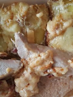 Une photo de Gratin de pomme de terre crémeux au bacon