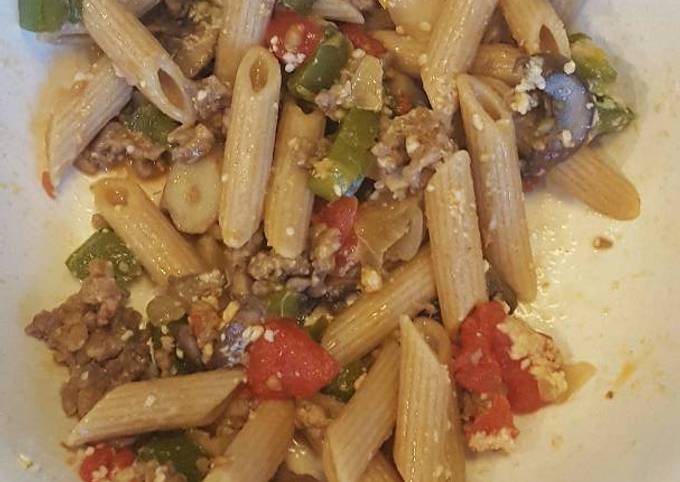 Recipe of Super Quick Homemade Sausage and Pepper Penne Pasta