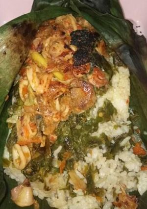 Foto resep Nasi bakar cumi pedas