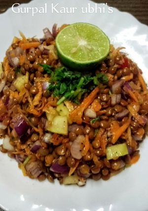 A picture of 🌈 Rainbow Lentil Salad with Zesty Lemon Dressing 🥗.