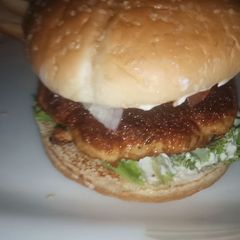 Egg and potato burger A picture of Egg and potato burger.