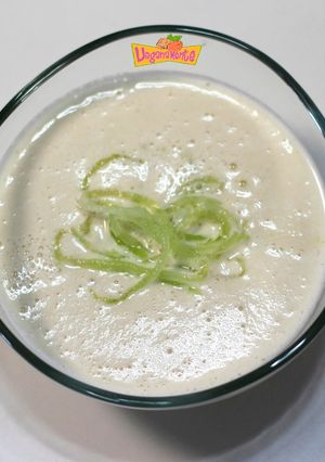 A picture of Ajo Blanco (Spanish Almond and Garlic Cold Soup).