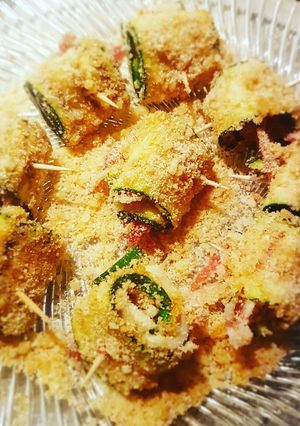 A picture of Zucchini and Bacon Roll-Ups.