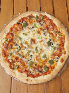 Foto resep Mushroom & Sausage Pizza
