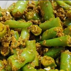 A picture of Instant Green Chilli Lemon juice pickle in 5 minutes.