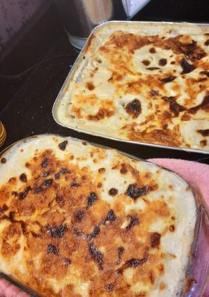 صورة لوصفة المعكرونة البشاميل بديل الكريمه اللبانى 🥰😍🌹