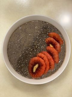 Foto resep Banana & bluberries smoothie
