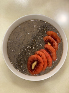 Foto resep Banana & bluberries smoothie