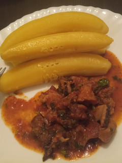 A picture of Matumbo served with bananas.