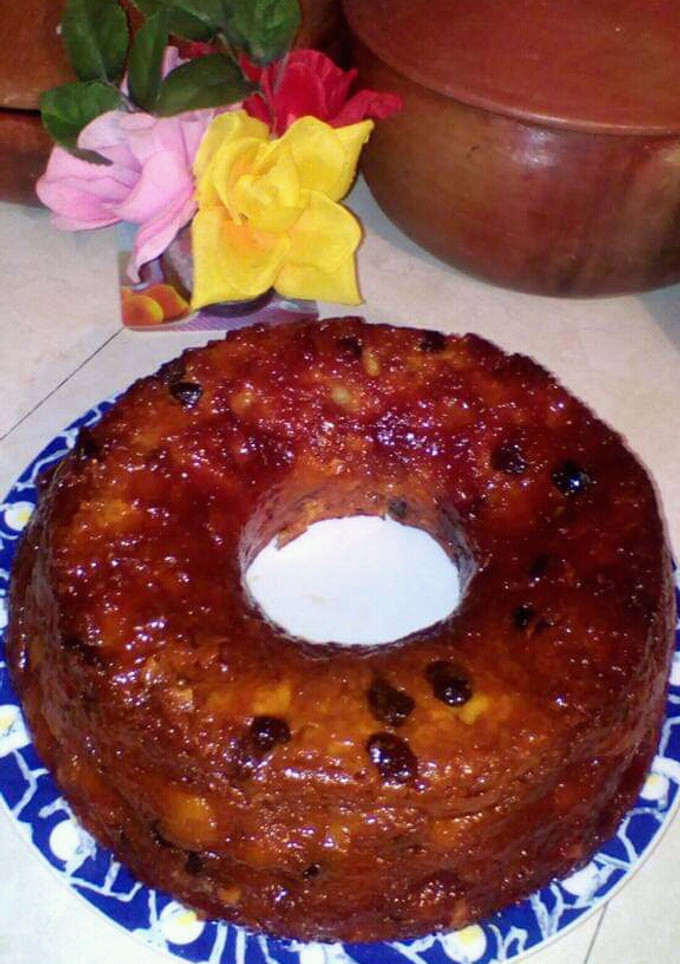 Una foto de Torta de pan con queso y Uvas pasas