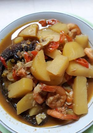 Foto resep Lele dan udang masak pedas