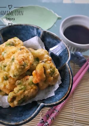 Foto resep 54. Edamame corn tempura